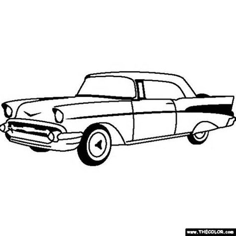 Chevy Bel Air Coloring Pages sketch template 1957 Chevy Bel Air Drawing, How To Draw A Vintage Car, Classic Car Pictures, 57 Chevy Tattoo, Classic Car Drawing, Chevy Tattoo, Cars To Draw, Bel Air Car, Drawings Of Cars