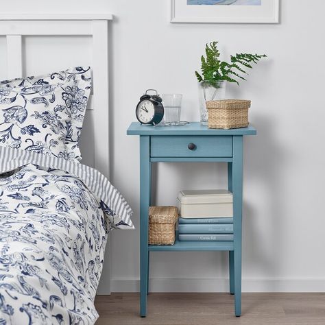 Hemnes Bedside Table, Ikea Bedside, Hemnes Bed, Blue Bedside Tables, Bed In, Black Bedside Table, Small Bedside, Small Bedside Table, Ikea Hemnes