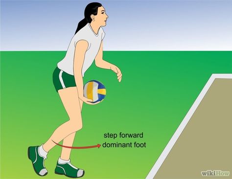 4 Ways to Serve a Volleyball Overhand - wikiHow Volleyball Techniques, Volleyball Coaching, Volleyball Tips, Volleyball Drills, Coaching Volleyball, Volleyball Gifts, Drills, Volleyball, Coaching