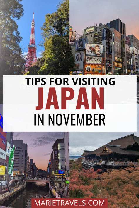 Landmarks and fall foliage in Japan Japan Travel November, Fall In Japan, Japan In November, Japan November, Travel Overseas, Japan Autumn, Visiting Japan, Japan Itinerary, Japan Travel Tips