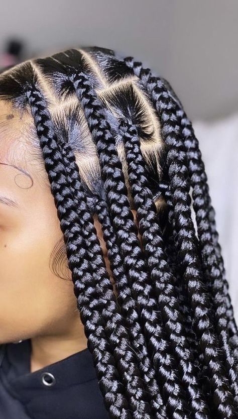 pretty lady with knotless braids Hairstyles Athletic, Natural Hair Braided Hairstyles, Knotless Braid, Scarf Wearing, Big Box Braids, Big Box Braids Hairstyles, Long Box Braids, African Hair Braiding Styles, Box Braids Hairstyles For Black Women