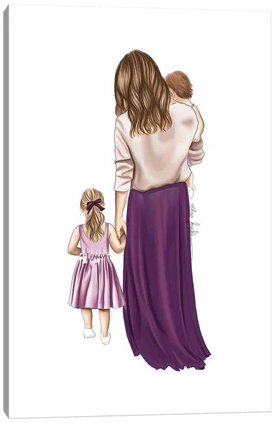 Mother And Daughters, 2 Daughters, Family Parenting, Mother And Daughter, Mother Daughter, Canvas Wall, Canvas Wall Art, Parenting, Wall Art