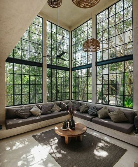 Art Loft, Lots Of Windows, Floor To Ceiling Windows, Dream House Interior, Design Case, Large Windows, House Inspo, Dream Home Design, 인테리어 디자인