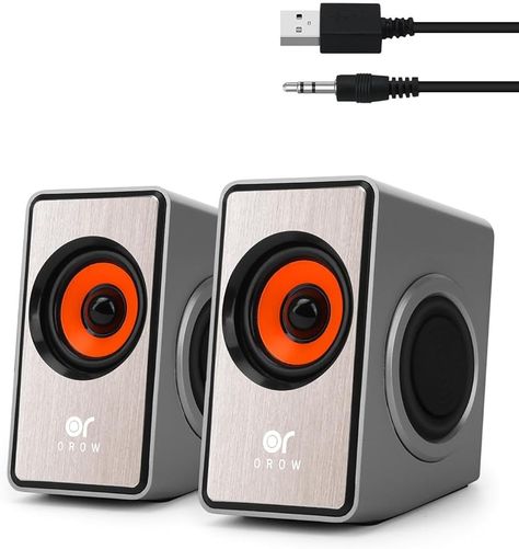 OROW Computer Speakers,Laptop Speakers USB Powered,Desktop Speakers for PC with Volume Control (Silver) : Amazon.ca: Electronics Laptop Speakers, Desktop Speakers, Computer Speakers, Computer Tips, Electronic Musical Instruments, Car Speakers, Hacking Computer, Fashion Toys, Wearable Technology