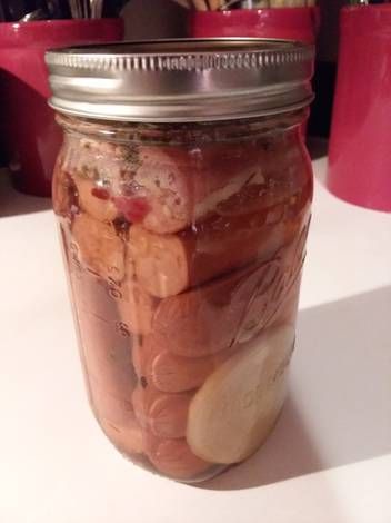 Pickled Meat Recipe, Pickle Sausage Recipe, Pickled Sausage Recipe How To Make, Pickled Polish Sausage Recipes, Pickled Sausage Recipe, Spicy Pickled Sausage Recipe, Pickled Bologna Recipe, Hot Sausage Recipes, Pickled Meat