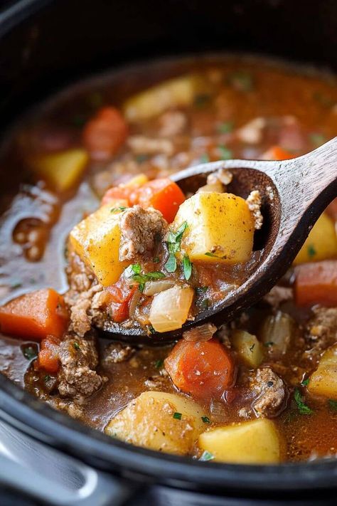 Slow Cooker Poor Man's Stew Slow Cooker Poor Man's Stew Recipe, Poor Man's Soup, Slow Cooker Poor Man’s Stew, Poor Man Stew, Poor Man's Stew, Poor Man Soup, Poor Mans Stew, Hamburger Stew, Crockpot Stew