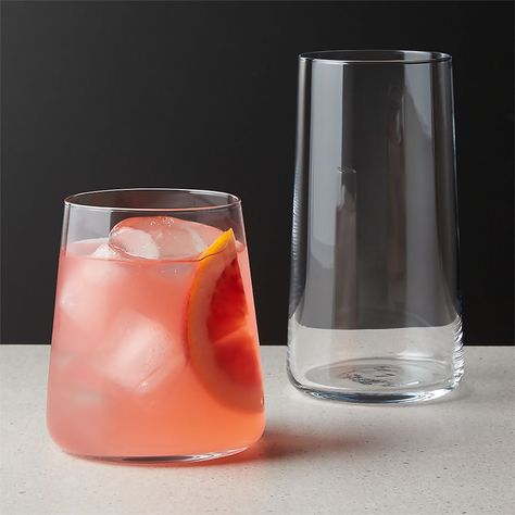 Contemporary Drinkware and Bar | CB2 Unique Drinking Glasses, Modern Drinking Glasses, Glasses Drinking, Old Fashioned Glass, Glassware Set, Drinking Glass, Drinking Glasses, Kitchen Items, Bars For Home