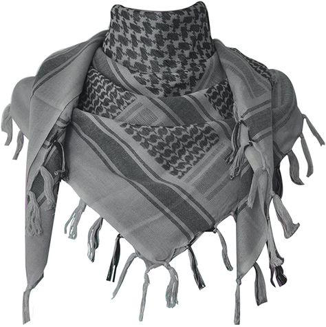 Desert Clothing, Desert Scarf, Shemagh Scarf, Paintball Game, Tactical Clothing, Paintball, Head And Neck, Neck Scarves, Grey Cotton