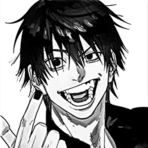 Anime Guy With Sharp Teeth, Anime Character With Sharp Teeth, Sharp Teeth Anime Guy, Sharp Smile Drawing, Grinning Face Drawing, Anime Grin Reference, Grinning Drawing Reference, Toothy Smile Drawing Reference, Anime Sharp Teeth