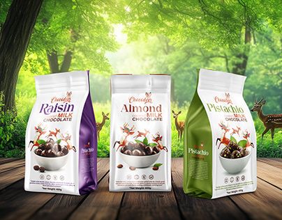 Pouch Packaging Design, Chocolate Balls, Packaging Label Design, Pouch Packaging, Graphic Design Packaging, Design Packaging, Almond Milk, Label Design, Raisin