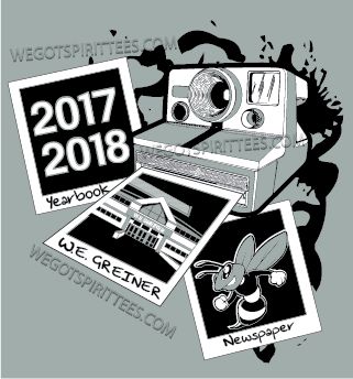 Yearbook Tee Shirt Designs, Yearbook T Shirts, Yearbook Staff Shirts Ideas, Yearbook Tshirt, Yearbook T Shirt Designs, Yearbook Tshirts Designs, High School Graphic Design, Polaroid Yearbook Theme, Yearbook Shirts Designs