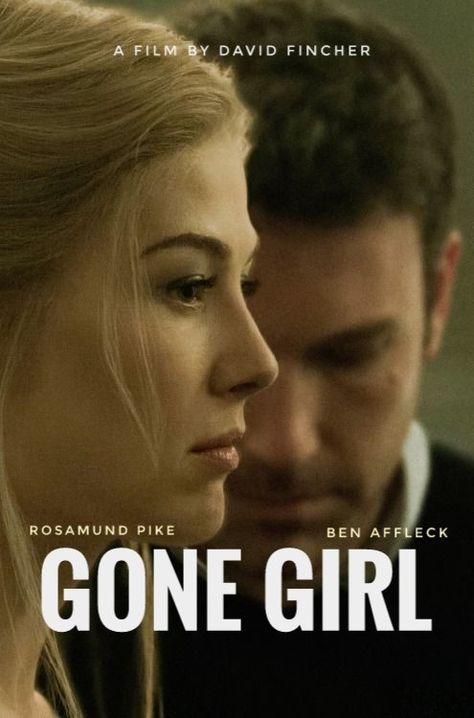 David Fincher Movie Posters, Gone Girl Poster, Gone Girl Book, Ben Affleck Gone Girl, Gone Girl Movie, Famous Movie Posters, Psychological Thriller Movies, Girl Film, Movie Wall Art