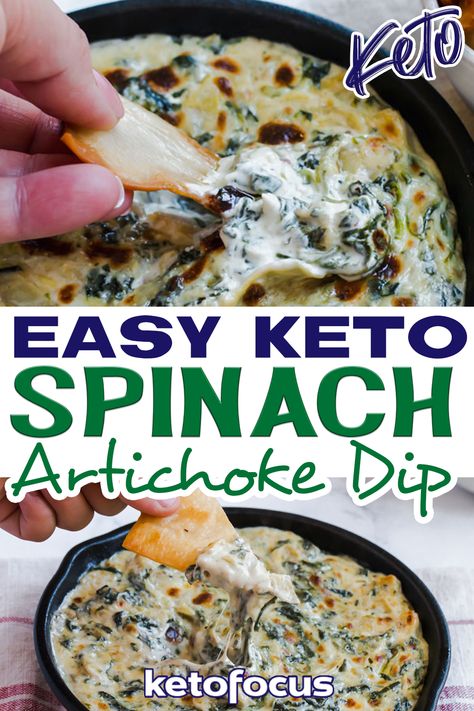 Keto Spinach Artichoke Dip Crock Pot, Keto Artichoke Dip, Spinach Dip Keto, Low Carb Spinach Artichoke Dip, Low Calorie Spinach Artichoke Dip, Artichoke Recipes Keto, Low Carb Artichoke Recipes, Keto Dips And Appetizers Easy, Keto Artichoke Recipes