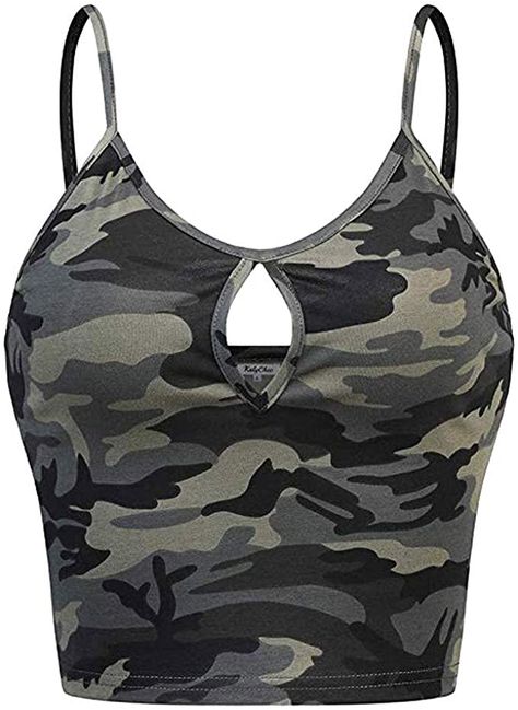 Lazzboy Camisole Crop Top Women Vest Tank Sleeveless Camouflage/Snakeskin/Plain Straps Size 8-14 Ladies Party Blouse(S(8),Green-Camouflage): AmazonSmile: Clothing Camo Crop Top, Womens Tank Tops Summer, Top Spaghetti Strap, Girls Streetwear, Women Vest, Party Blouse, Sleeveless Shirts, Casual Tanks, Tank Top Straps