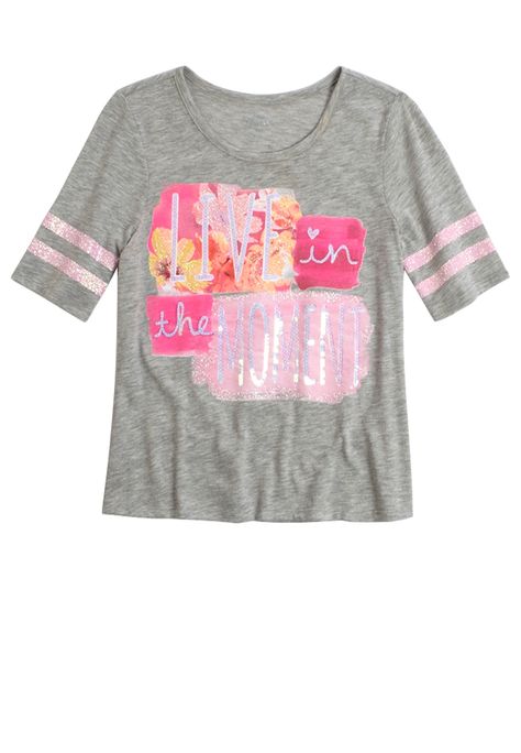 Embellished Football Tee (original price, $32.90) available at #Justice Toddler Graphic Tee, Fashion For Girls, Justice Clothing, Shop Justice, Cold Shoulder Shirt, Cute Matching, Football Tee, Tanktop Girl, Online Clothing Store