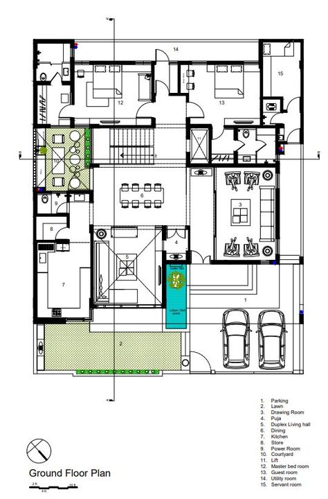 An Extravagant Bungalow Design In Udaipur | New Dimension - The Architects Diary 2bhk Bungalow Design, 3bhk Bungalow Plan, Best Bungalow Designs, Banglow Plan, Bungalow Design Plan, Villa Plan Architecture, Indian Bungalow Design, Banglow Design, Bungalow Plan