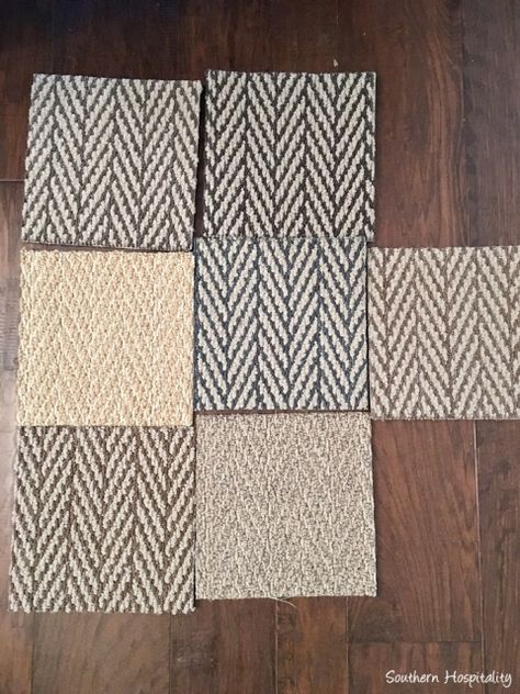 As part of my partnership with Shaw Floors, they allowed us to get a new runner for our new house for the staircase. We had a certain amount of flooring given to us since I'm part of the Style Board this year and it is such a blessing to us that this gift of carpet on the stairs will enhance our house so much. I'm a big fan of patterned carpets and Shaw has some gorgeous ones! We got lots of samples and decided on a beautiful herringbone pattern. We are both fans of classic patterns ... Stairs Runner, Carpet Staircase, Shaw Carpet, Hallway Carpet Runners, Shaw Floors, Carpet Trends, Texture Seamless, Buying Carpet, Runner Carpet