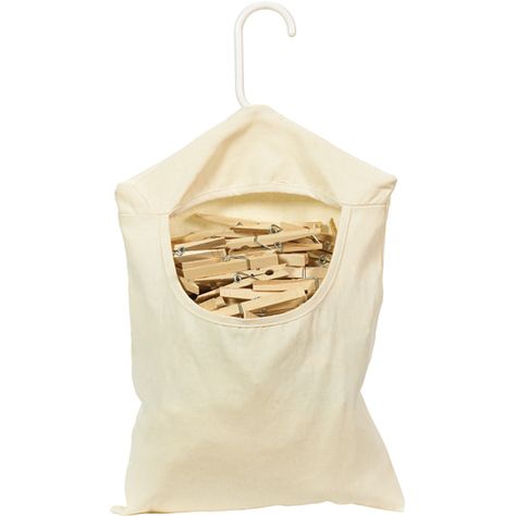 Homz Clothespin Bag: Remodelista Essentials Clothes, Pin Bag, Clothespin Bag, Wooden Clothespins, Plastic Clothes, Plastic Hangers, Sew Easy, Clothes Line, Mesh Bag