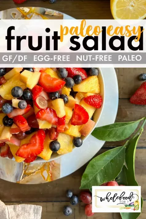 Gluten Free Dairy Free Fruit Salad, Aip Fruit Salad, Gluten Free Fruit Salad, Dairy Free Fruit Salad, Paleo Fruit Salad, Pineapple Salad Recipes, Paleo Fruit, Fruit Salad With Pudding, Salad Recipes Gluten Free