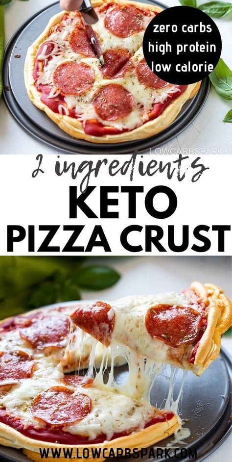 High Protein Low Carb Pizza Crust - 2 Ingredients Keto Pizza Crust High Protein Low Carb Pizza, Low Carb Pizza Crust, Keto Pizza Crust, Calories Pizza, Low Calorie Pizza, Low Carb Pizza Recipes, Protein Pizza, Low Fat Low Carb, Low Carb Low Fat Recipes