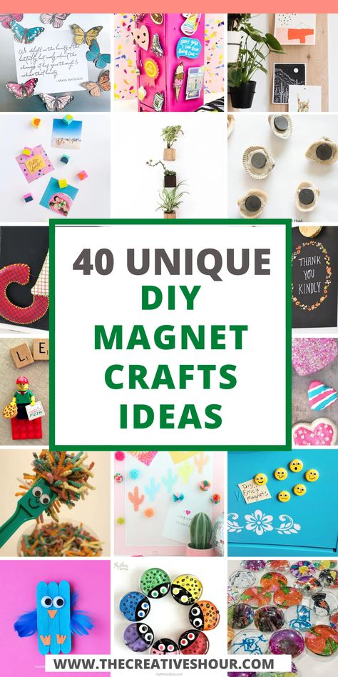 Magnet crafts hold a special allure, drawing kids, teens, and even the young-at-heart into a world of imaginative possibilities. From DIY projects to easy and fun ideas, we've curated a collection of magnetic crafts that will leave you magnetized with excitement. Whether you're seeking engaging activities for preschool kids, toddlers, or teens, these crafts offer a perfect blend of entertainment and creativity. Locker Magnets Diy, Magnet Crafts Ideas, Magnet Art Ideas, Magnet Art Projects For Kids, Easy Diy Magnets, Magnet Crafts Diy, Crafts With Magnets, Diy Animals Crafts, Magnet Projects For Kids