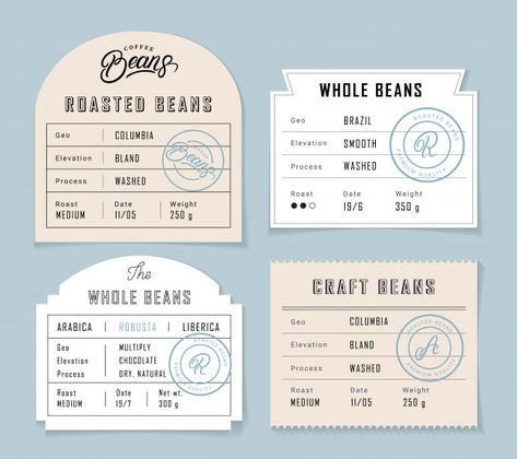 Desain Merek, Label Produk, Coffee Bag Design, Tea Labels, Baking Logo, Coffee Label, Baking Packaging, Design Café, Bottle Label Design