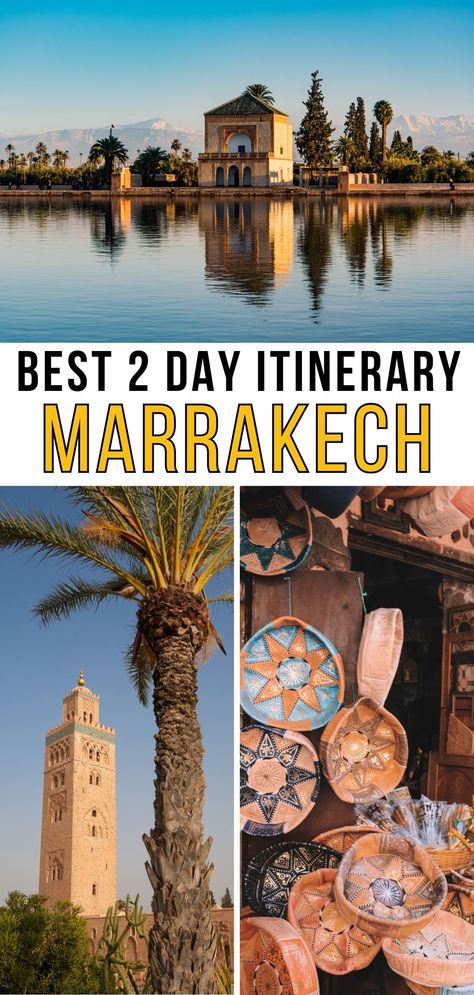 Explore the top things to do in Marrakech with this 2-day travel itinerary! Perfect for first-time visitors who want to experience the best of the city.  2 Days In Marrakech Itinerary | marrakech morocco 2 days | marrakech 2 days | marrakech travel guide | marrakech travel | things to do in marrakech morocco | best things to do in marrakech | things to do in marrakech morocco bucket lists | marrakech places to visit | marrakech places | two days in marrakech | marrakech city guide What To Do In Marrakech, Marrakech Itinerary, Morocco Travel Outfit, Marrakech Things To Do, Morroco Marrakech, Morocco Travel Destinations, Marrakesh Travel, Things To Do In Marrakech, Morocco Itinerary