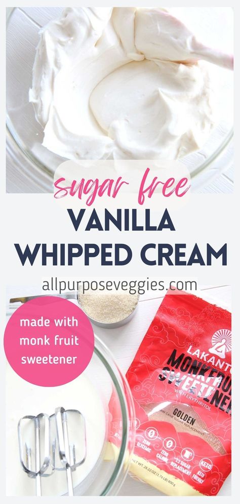 Here's Zero Sugar Whipped Cream made with Monk Fruit Sweetener, a recipe that I use to top my low-carb cakes and desserts like this Japanese Cotton Cheesecake and Flourless Roll Cake. Airy, light and still very sweet, this Monk Fruit Sweetened Whipped Cream can be added to morning coffees, dolloped over fresh berries and more. Keto Dessert With Monk Fruit, Monk Fruit Recipes Low Carb, Monk Fruit Frosting, Monk Fruit Cake, Monkfruit Frosting, Monk Fruit Ice Cream, Monk Fruit Dessert Recipes, Desserts With Monk Fruit, Monkfruit Desserts