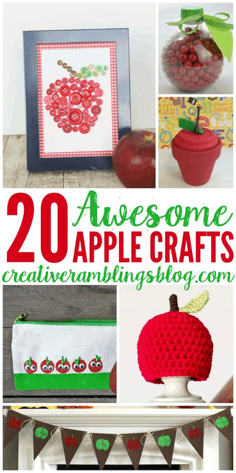 Apples Diy Craft, Apple Decorations For Fall, Apple Crafts For Adults, Fall Apple Crafts, September Decorations, Cozy Soup Recipes, Apple Party, Apple Crafts, Apple Teacher Gifts