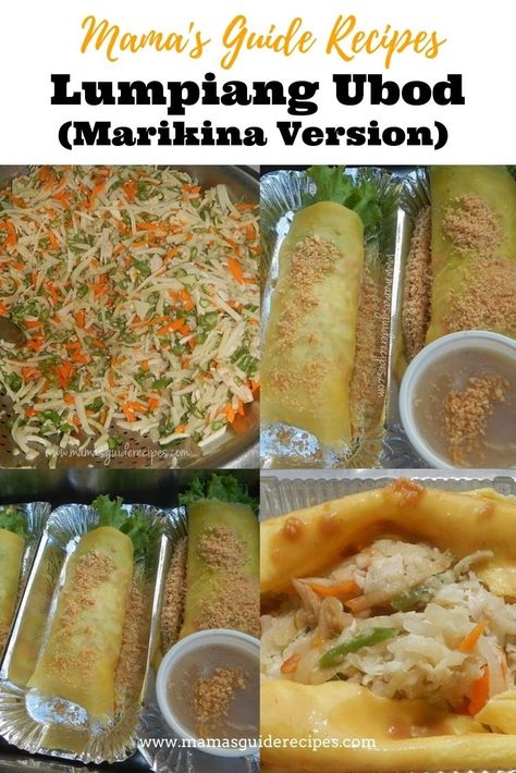 Lumpiang Ubod (Marikina Version) - Mama's Guide Recipes Fresh Lumpia Recipe, Lumpia Wrapper Recipe, Homemade Mexican Salsa, Fresh Lumpia, Lumpia Wrapper, Lumpia Recipe, Mexican Salsa Recipes, Filipino Street Food, Sardine Recipes