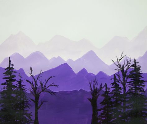 Monochromatic Painting Easy, Monochromatic Painting Ideas, Painting Ideas Landscape, Painting Monochromatic, Purple Monochromatic, Monochromatic Portrait, Monochromatic Painting, Bedroom Inspirations Minimalist, Monochrome Painting