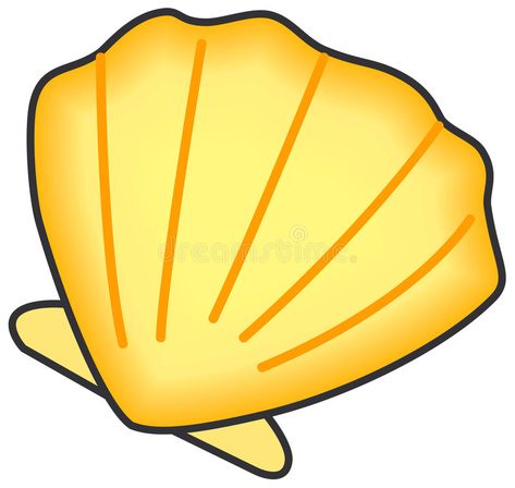 Shell of clam. Vectorial illustration of shell. Isolated on a white background. , #Ad, #illustration, #shell, #Vectorial, #Shell, #clam #ad Shell Clipart, Yellow Sea, Sea Shell, Vector Graphics, Paper Lamp, Sea Shells, Stock Photography, White Background, Stock Vector