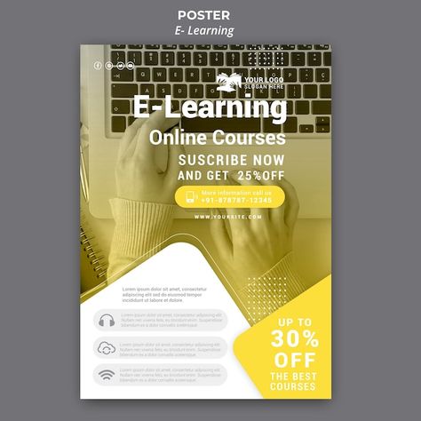 Course Poster, Offer Poster, Poster Price, Poster Promotion, Poster Template Free, Real Estate Marketing Design, Learning Poster, Promotion Poster, Discount Poster