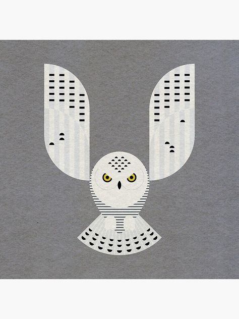 Scott Partridge, Charley Harper Art, Owl In Flight, Owl Graphic, Owl Vector, Owl Canvas, Owl Illustration, Snowy Owl, Owl Print