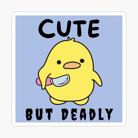 Get my art printed on awesome products. Support me at Redbubble #RBandME: https://www.redbubble.com/i/sticker/Cute-But-Deadly-by-DizzableDesign/160318347.EJUG5?asc=u Cute But Deadly, My Art, Awesome Products, Art Prints, For Sale, Art