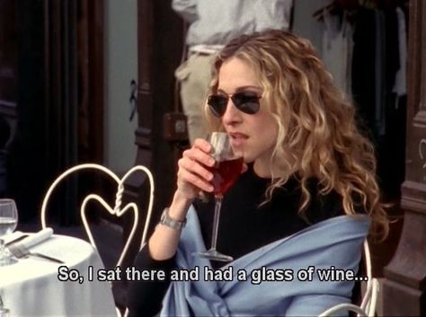 When in doubt, Carrie Bradshaw agrees you SHOULD have wine. Carrie Bradshaw Quotes, City Quotes, Septième Art, Karl Marx, A Glass Of Wine, Movie Lines, Film Quotes, Tv Quotes, Glass Of Wine