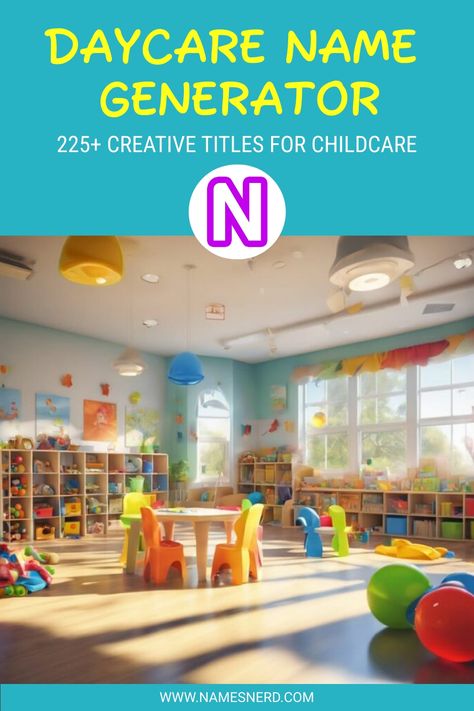 Create a nurturing brand for your childcare business with our ‘Daycare Name Generator’. Adorable, memorable names for your daycare! Daycare Names Ideas, Creative Titles, Daycare Names, Home Day Care, Childcare Business, Catchy Names, Kids Daycare, Home Daycare, Childcare Center