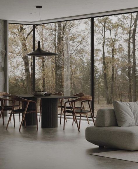 House In The Forest, Mid Century Modern Living, Mid Century Modern Living Room, Design Room, Design Exterior, Home Design Ideas, Forest House, Interior Deco, Design Minimalista