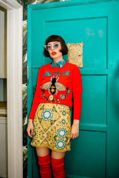 Eclectic Colorful Outfits, Modern Eclectic Style Fashion, Eclectic Maximalism Fashion, Nerd Fashion Women, Colorful Retro Outfits, Eclectic Outfits For Women, Quirky Fashion Aesthetic, Eclectic Grandpa Fashion, Eclectic Style Fashion