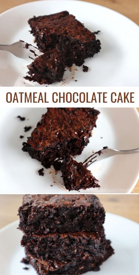 Oatmeal Chocolate Cake, Easy Healthy Oatmeal, Healthy Chocolate Cake Recipe, Healthy Easy Breakfast Ideas, Oat Cake Recipes, Sugar Free Chocolate Cake, Healthy Easy Breakfast, Healthy Make Ahead Breakfast, Breakfast Chocolate