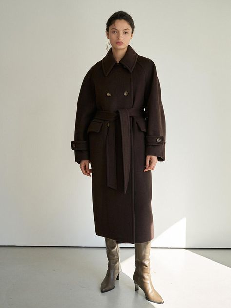 TTW Cashmere Double Wool Coat_2 colors Ski Trip Outfit, Woolen Coat Woman, Chunky Sweaters, Cable Knit Vest, Wool Winter Coat, Peacoat Jacket, Maxi Coat, Style Inspiration Winter, Duffle Coat