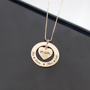 Ready-to-ship Mama Necklace Mom Necklace Love Necklace - Etsy Canada Necklace With Kids Names, Mom Necklace Personalized, Mangalsutra Chain, Hoop Necklace, Mom Pendant, Personalized Nursery Decor, Mama Necklace, Necklace For Mom, Family Necklace