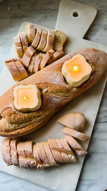 Edible Butter Candles, Garlic Butter Candle Recipe, Butter Candle Appetizer, Garlic Butter Candle, Butter Candle Bread Bowl, Bread With Butter Candle, Butter Candle For Bread, Garlic Bread Candle, Garlic Butter Spread For Bread