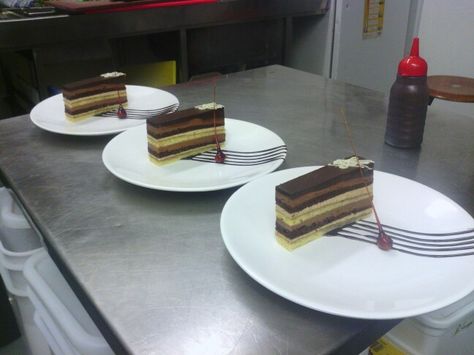 Opera cake with candied hazelnut