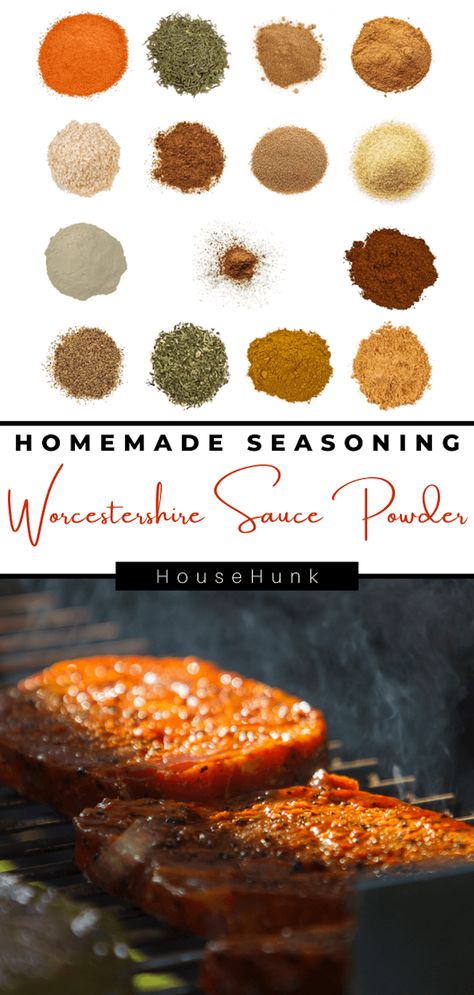 Make your own Worcestershire sauce powder with this easy recipe! Perfect for adding a savory and umami flavor to any dish, and can be stored for up to 6 months. Use in marinades, sauces, dressings, rubs, and as a seasoning for roasted vegetables, meats, and popcorn. #homemade #Worcestershire #sauce #powder #recipe #spices #flavorful #umami #savory #cooking #food #kitchen Homemade Worcestershire Sauce, Roasted Vegetables Seasoning, Popcorn Homemade, Worcestershire Sauce Recipes, Spices Blends, Mat Inspiration, Baked Potato Chips, Homemade Foods, Spice Mix Recipes