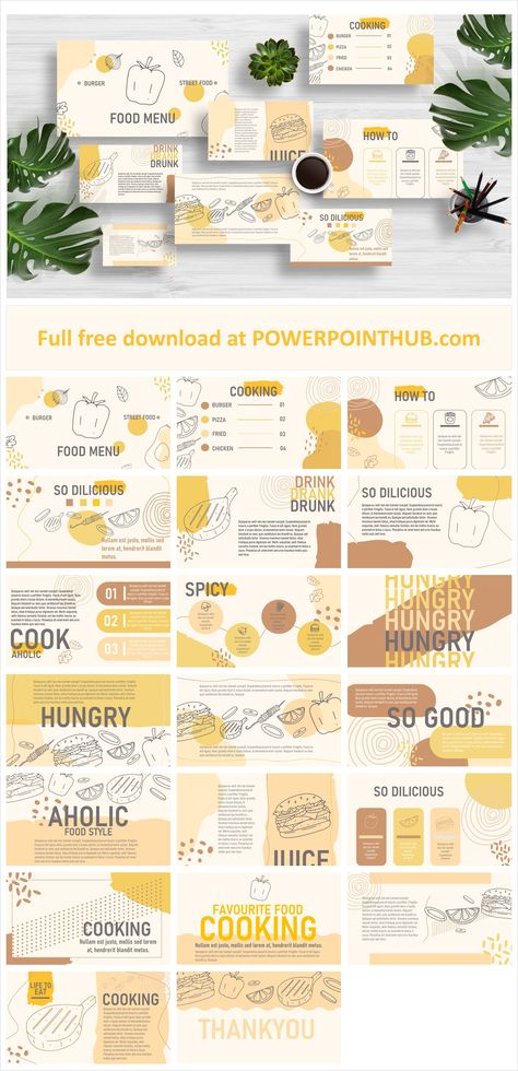 Free powerpoint template related to food , drink and cooking. Use these Food Menu for your best presentation. Food Powerpoint Background, Illustrator Presentation Design, Food Powerpoint Presentation, Cooking Template Background, Food Template Background, Food Ppt Template, Food Presentation Design, Cooking Template, Cooking Presentation