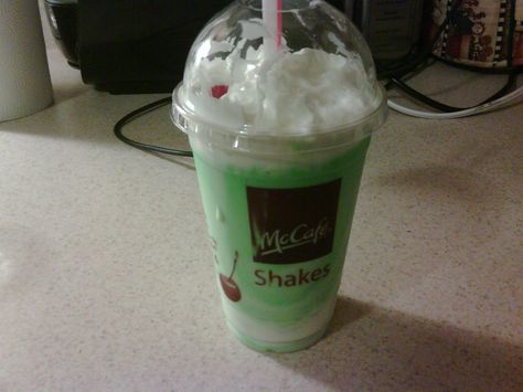 McDonalds Shamrock Shake Mcdonalds Shamrock Shake, Kraken Rum, Shamrock Shake, Best Shakes, Red Lobster, St Pattys Day, Alcohol Recipes, Its My Birthday, Cute Food