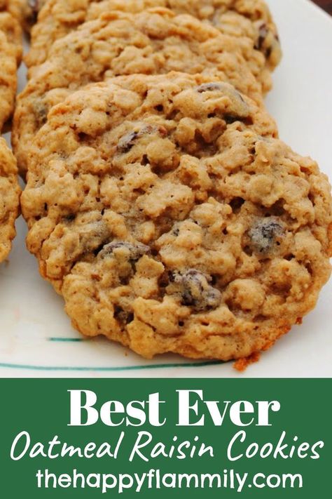 Oatmeal Raison Cookies, Treat Recipes Easy, Oatmeal Raisin Cookies Soft, Raisin Cookies Soft, Recipe With Oatmeal, Cookie Recipes Easy, Best Oatmeal Raisin Cookies, Easy Dessert Ideas, Recipe Oatmeal