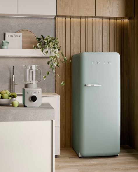 Complete your kitchen with SMEG, where style meets performance. 🌟 From the FAB Fridge to the high-performance blender, we offer appliances to suit every need, every style, and every home. Ready to transform your space? 1️⃣ SMEG High-Performance Blender, Emerald Green, BLC02EGMEU 2️⃣ 50’s Style Refrigerator, Sea Salt Green, FAB28RDSA5 #FortheloveofSmeg #AtHomeWithSmeg #SmegCanada — Complétez votre cuisine avec SMEG, où le style rencontre la performance. 🌟 Du réfrigérateur FAB au méla... Sea Salt Green, Scandi Interior Design, Smeg Kitchen, Smeg Fridge, Scandi Interiors, Sea Salt, Emerald Green, High Performance, Refrigerator