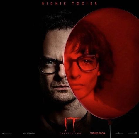 IT Chapter 2 Poster | Richie Tozier (Bill Hader / Finn Wolfhard) Es Pennywise, It Chapter 2, It Chapter Two, Richie Tozier, Loser Club, Full Mon, Stephen King Movies, You'll Float Too, Pennywise The Clown